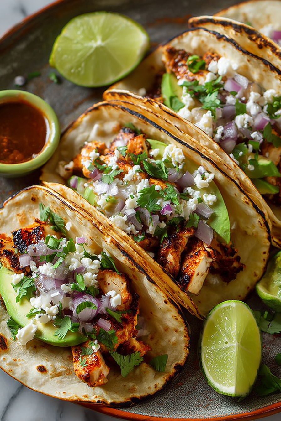 Easy Weeknight Feast: Restaurant-Quality Grilled Chicken Avocado Tacos